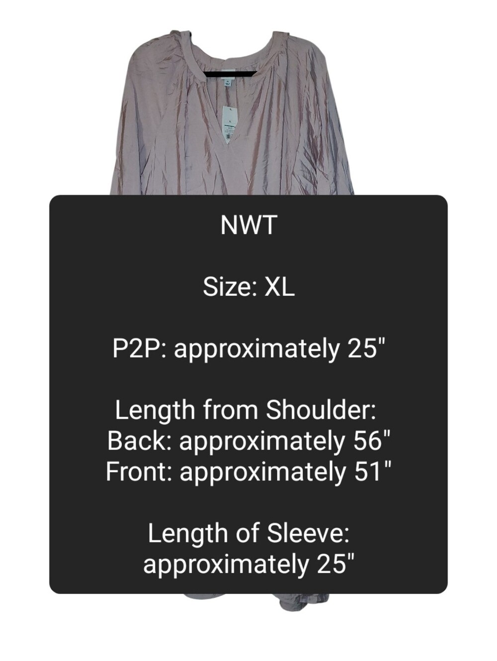 a new day Women’s Balloon Long Sleeve Tiered Midi Dress Blush Pink NWT Size: XL - Picture 7 of 9